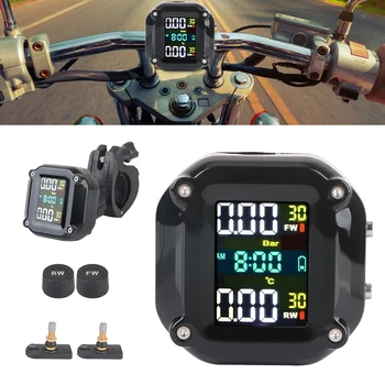 0-6.6バーバイクTPMSタイヤ空気圧監視システムの2つのセンサーの精密なり、多彩なディスプレイのタイヤ試験機バイク付属品