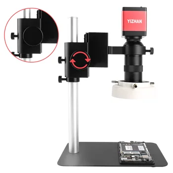 13MP HDMI顕微鏡のためのはんだ付けVGA産業用電子顕微鏡130Xズームレンズリモート制御オプション別カメラ
