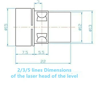2//3/5 ラインレーザーレベルのグリーンラインヘッドの特殊な路線と明るい光点グリーンラインレーザーモジュールダイオードレーザーレベル