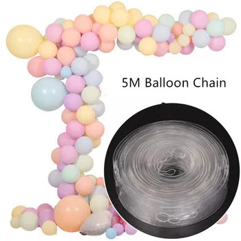 5M球チェーンプラスチック-ゴムウェディングパーティー飾り誕生パーティーンのバルーンチェーンお誕生日おめでBallonsスタンド