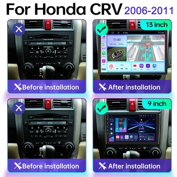 9/13インチ2din車Android無線マルチメディアプレイヤー ForホンダCRV CR-V2006年-2011年Wifi Carplay2din GPS AutoRadioステレオDSP