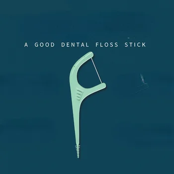 90pcs青歯り歯のクリーナー付口腔衛生ケア歯の歯間清掃をFlosser爪楊枝のツール7.5cm