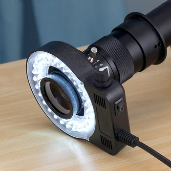 LEDリング光源インターイルミネーションランプ産業用顕微鏡の色温度は6500Kの明るさの調整が可能