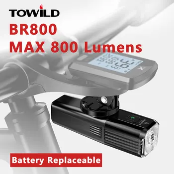 TOWILD BR800バイク光テールライトUSB充電式LED MTBフロントランプヘッドライトアルミの自転車のライト懐中電灯