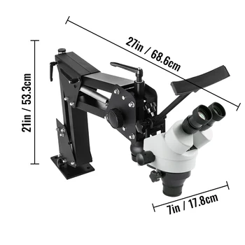 VEVORマイクロInlaidミラーマルチ指向性マイクロ-設定顕微鏡-宝飾品工具0.7X4.5Xク顕微鏡装置