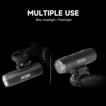 XOSSバイクの光ヘッドライト400/800/1500Lm防水USBで充電MTBフロントランプヘッドライト自転車Flashトーチ