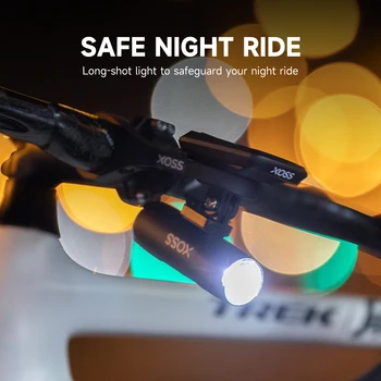 XOSSバイクの光ヘッドライト400/800/1500Lm防水USBで充電MTBフロントランプヘッドライト自転車Flashトーチ