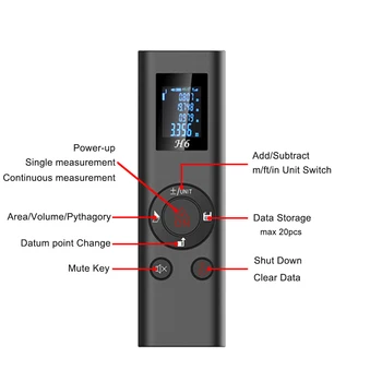 デジタルレーザー距離計40Mを正確に測定テープをレーザレンジファインダミニ携帯携帯型ゲー測距儀USBで充電