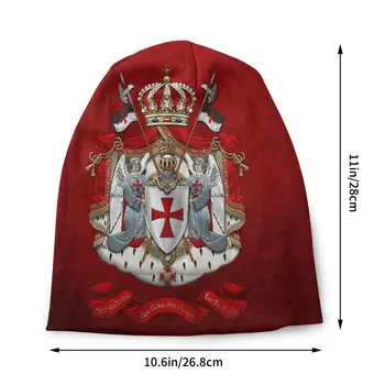 ナイツTemplarフラグコート武器Skullies Beaniesキャップの冬のニット帽子は大人中世の戦士クロスボンネット帽子