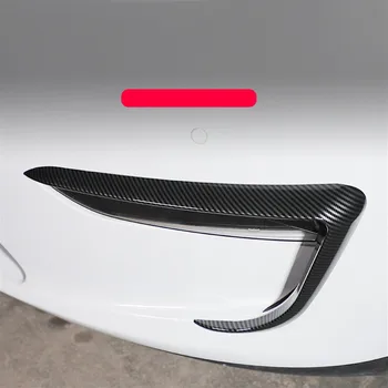 フロントフォグランプ眉の上に飾るためのテスラモデルのY変更自動車の再封入マットブラックカーボンファイバパールホワイト