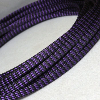 ペットケーブル4mmジョイントスリーブ/8mm/12mm紫黒PP綿糸の弾性ブレードワイヤ蛇皮の保護のたナイロンメッシュ信号ケーブルセット