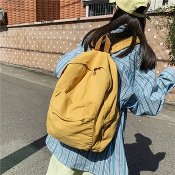 ヴィンテージの少女の布バッグを新しいファッション大学生女性のバックパックキャンバスに女性のノートPcバッグ旅行KawaiiレディースBackpac