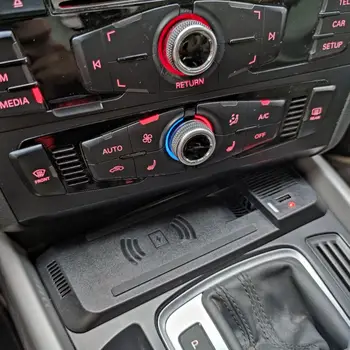 無線充電器Audi A4B8B9A4Allroad A5S5RS5Q5 15W電話料金QC3速充電ポート軽アダプタはマウントホルダー