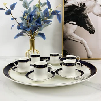 青デザイン80mlセラミックにエスプレッソカップ絶縁ピネスプレッソコーヒーカップカプセルの形状かわいいサーモカップコーヒーマグカップ