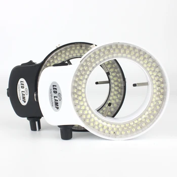 顕微鏡56LEDリング照明インターイルミネーションランプの0～100%調整可能なランプのLED丸光Trinocularステレオズーム顕微鏡